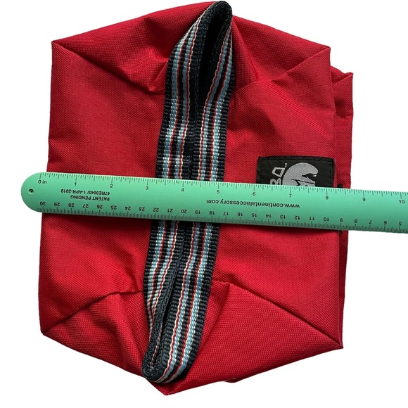 2 Dog Collapsible Bowls Travel Hiking Camping RED ABO GEAR M/L - Picture 10 of 14